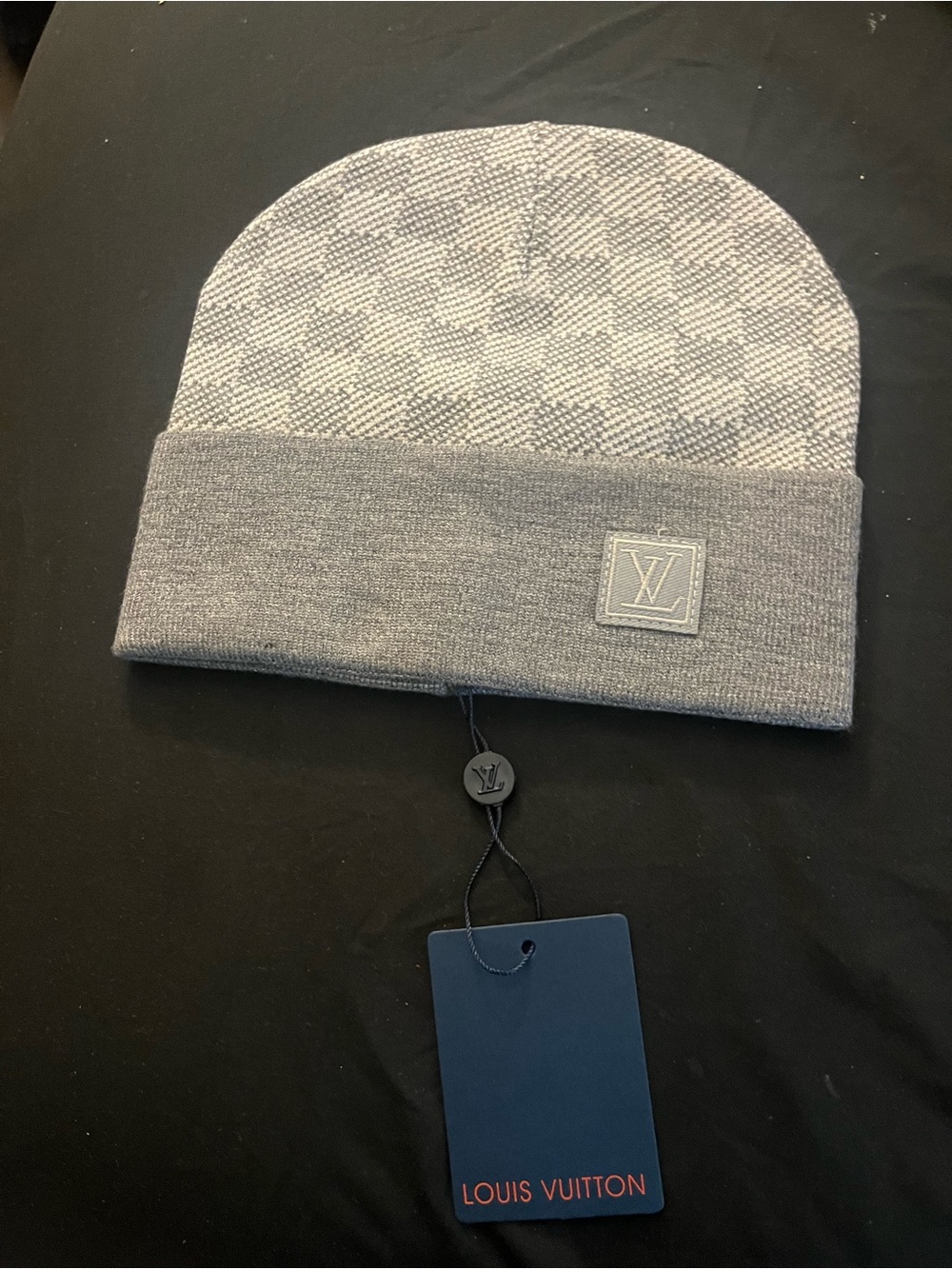 Louis Vuitton Grey Monogram Beanie